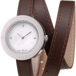 Hermes Classic MOP Dial Brown Elongated Leather Strap