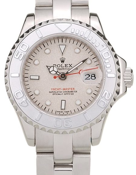 Rolex Yacht Master Silver Bezel Beige Dial