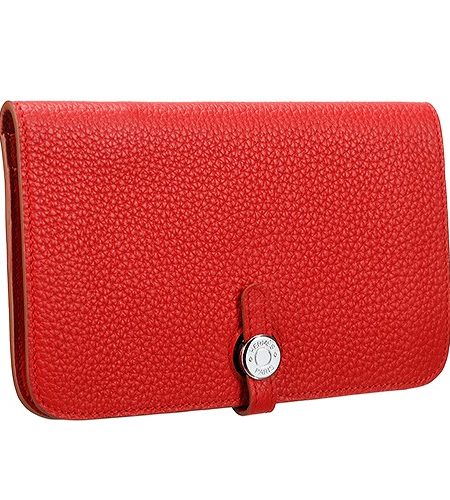 Hermes Dogon Wallet Red  18926640