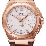 Swiss IWC Big Ingenieur 7-Day Power Reserve White Dial Rose Gold Case Brown Leather Bracelet 1453922
