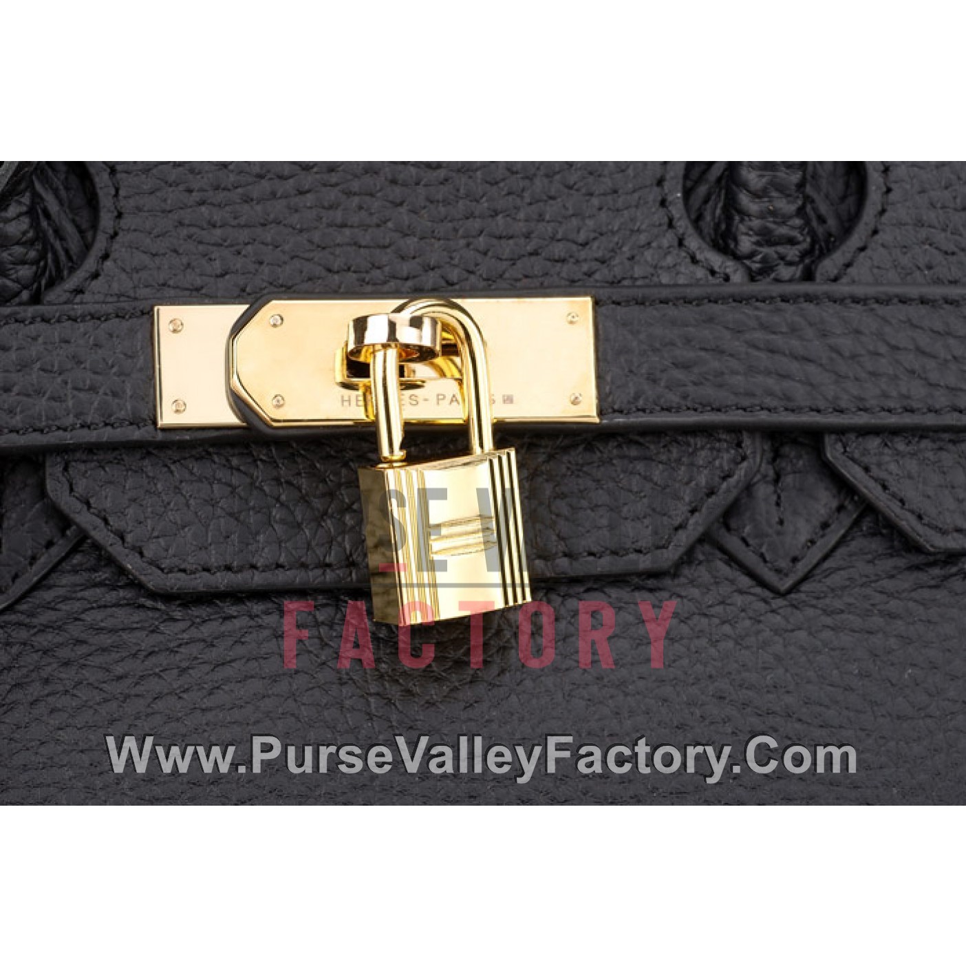 Hermes Birkin Horse Embossed Gold Hardware Tote Black - PurseValley Factory