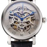 Patek Philippe Grand Complications Gray Skeleton Dial Stainless Steel Case Black Leather Strap 1453811