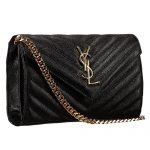 Saint Laurent Monogram Wallet On Chain Black