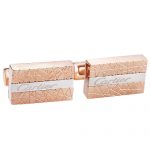 Cartier Engraved Business Rose Gold Cufflinks 700757