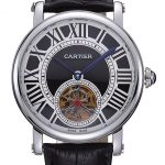 Cartier Rotonde Flying Tourbillon Black Dial 621955