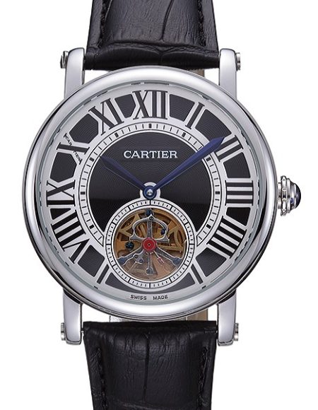 Cartier Rotonde Flying Tourbillon Black Dial 621955