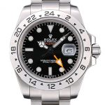 Rolex Swiss Explorer Stainless Steel Bezel Black Dial Watch