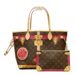 LOUIS VUITTON NEVERFULL MM MONOGRAM BROWN WOMAN AUTH/TOTE BAG & POUCH M41390