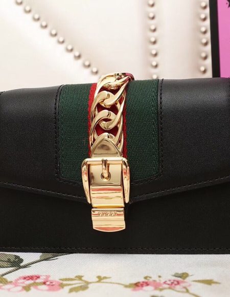 Gucci Sylvie Leather Mini Chain Bag