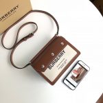 Burberry Two-tone Canvas and Leather Pocket Bag