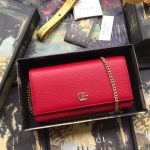 Gucci GG Marmont leather chain wallet