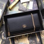 Gucci GG Marmont leather chain wallet