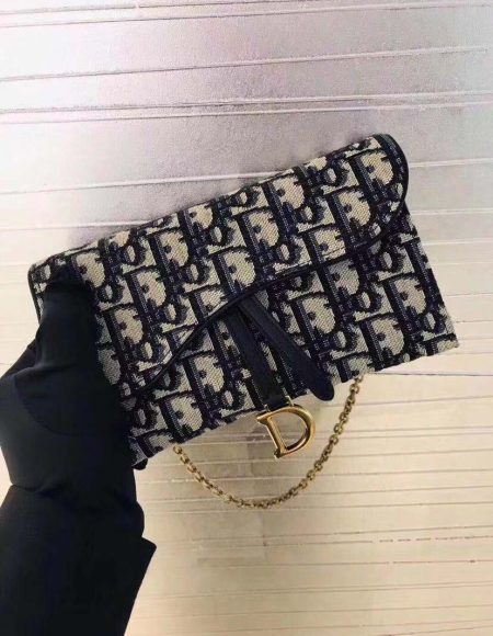 DIOR OBLIQUE SADDLE CLUTCH