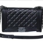 Chanel Boy Flap Shoulder Bag in Calfskin Leather A90164 Black