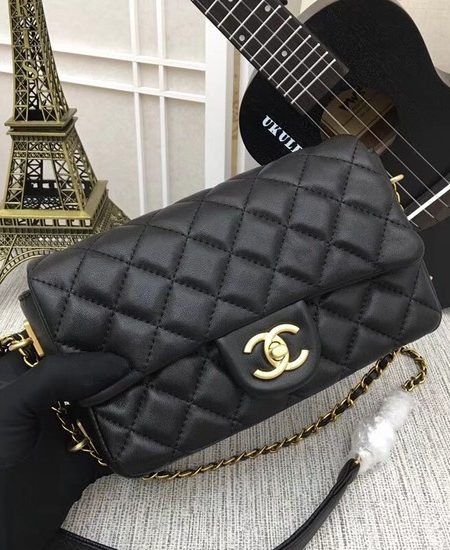 Chanel mini Sheepskin Leather cross-body bag 5698 black