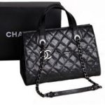 Chanel Classic Two Handle Bag Oiginal Cannage Pattern A37018 Black