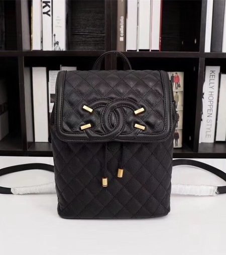 Chanel Caviar Leather Backpack 83430 black