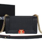 Boy Chanel Flap Shoulder Bag in Calf Leather A92094 Black