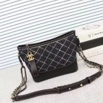 Chanel Gabrielle Denim Shoulder Bag 93481 black