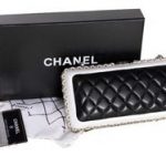Chanel Original Sheepskin Leather Evening Bag A69404 Black&White