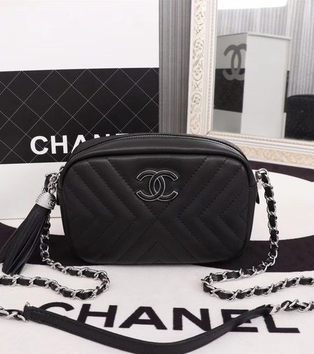 Chanel mini Sheepskin Leather cross-body bag 4669 black