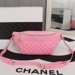 Chanel Sheepskin Leather Waist Bag 94103 pink