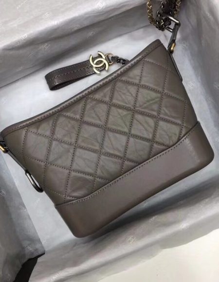 Chanel Gabrielle Original Calf leather Shoulder Bag 93841 grey