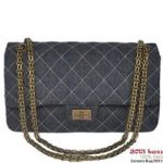 Chanel A30226 Black Denim Classic Flap Bag Gold