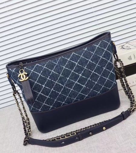 Chanel Gabrielle Denim Shoulder Bag 1010A blue