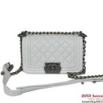 Boy Chanel Small Flap Shoulder Bag Sheepskin Leather A67083 White