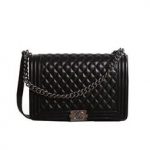 Chanel Boy Flap Shoulder Bag in Original Leather A67087 Black