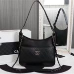 Chanel 2017 Calfskin Leather Tote Bag 8129 Black