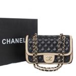 Chanel Classic Twist Flap Bag A68066 Black&Apricot