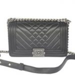 Boy Chanel Flap Shoulder Bag in Sheepskin Leather A90191 Black