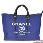 Chanel Large Canvas Shopping Bag A66942 RoyalBlue