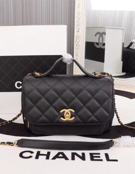 Chanel caviar Tote Bag 25691 black