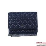 Chanel A33814 Original Leather mini Flap Bag Dark Blue
