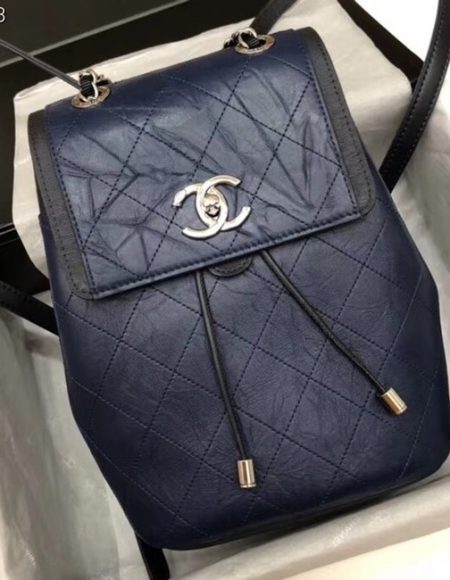 Chanel Backpack Calfskin A57497 dark blue