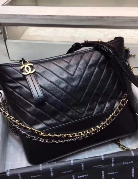 CHANEL GABRIELLE Original leather Hobo Bag A93842 black