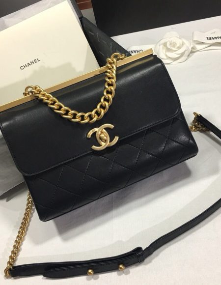 Chanel Flap Original Cowhide Shoulder Bag 56987 black