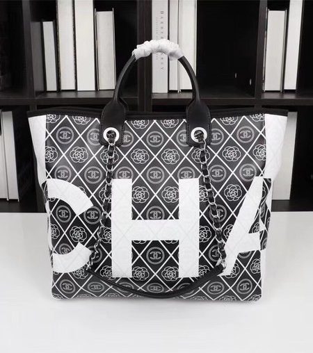 Chanel Cowhide Tote Bag 7180 black