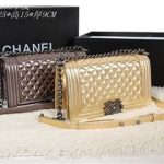 Boy Chanel Flap Shoulder Bag Sheepskin Leather A67086 Gold&Silver