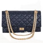 Chanel Classic Flap Shoulder Bags A226 Blue Sheepskin Leather Gold