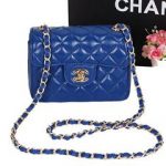 Chanel 1115 Classic mini Flap Bag RoyalBlue Sheepskin Leather Gold