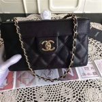 Chanel Cosmetic Bag Caviar Leather CHA6600 Black