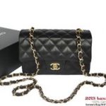 Chanel Classic Flap Bags Black Original Sheepskin Leather A1116 Gold