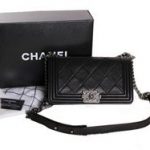 Chanel Boy Flap Shoulder Bag in Original Sheepskin Leather A30201 Black