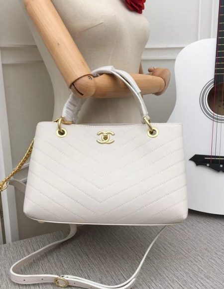 Chanel Flap Bag with Top Handle A57147 Beige
