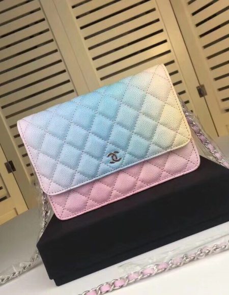 Chanel Original Grained Calfskin Flap cross-body bag CC33814 Silver chain