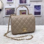 Chanel Original Lambskin Flap Bag with Top Handle A57069 apricot